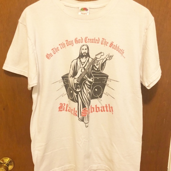 BLACK SABBATH White Graphic T-Shirt Fruit of the Loom size M 100% cotton 2005 - Picture 2 of 16